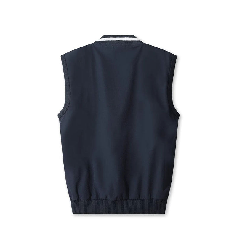 WAAC Men's V-Neck Knit Vest (Dark Navy)