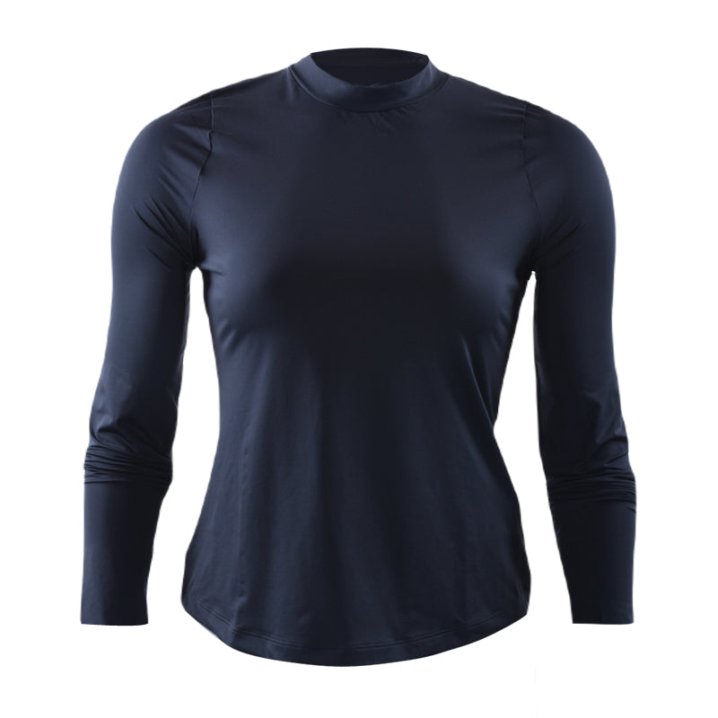 NIKE Dri-FIT UV Victory Crew Women's Inner Long Sleeve Shirt (Black)