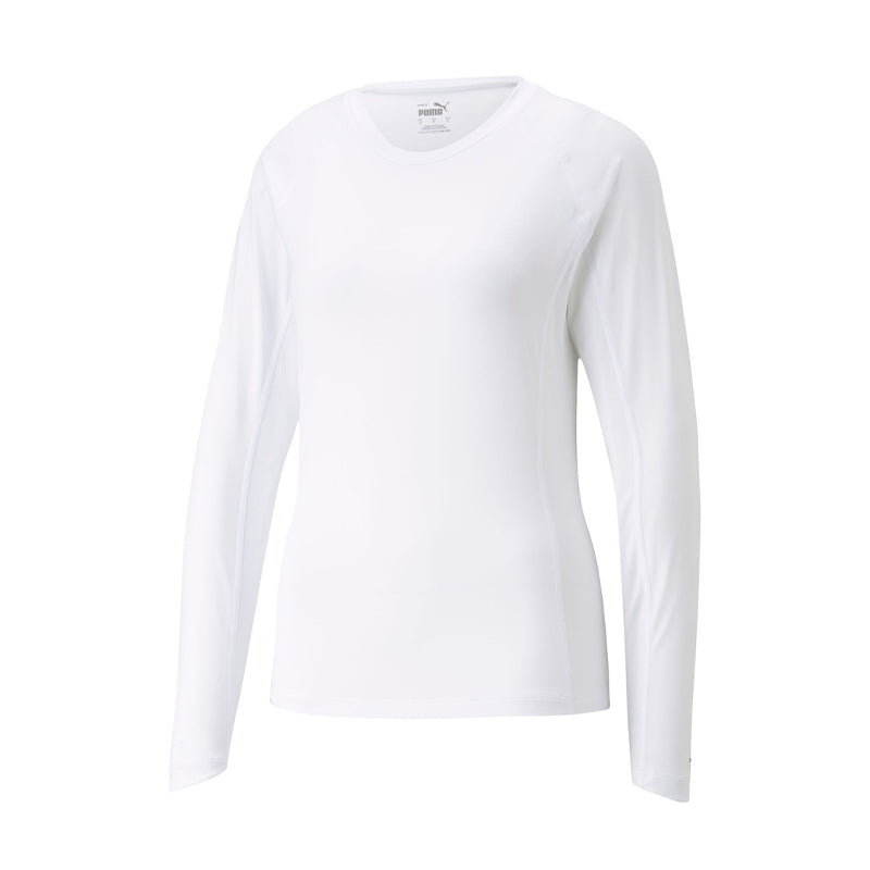 PUMA YouV Women's Crew Long Sleeve T-Shirt (White)
