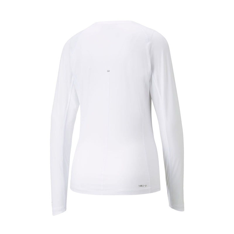 PUMA YouV Women's Crew Long Sleeve T-Shirt (White)