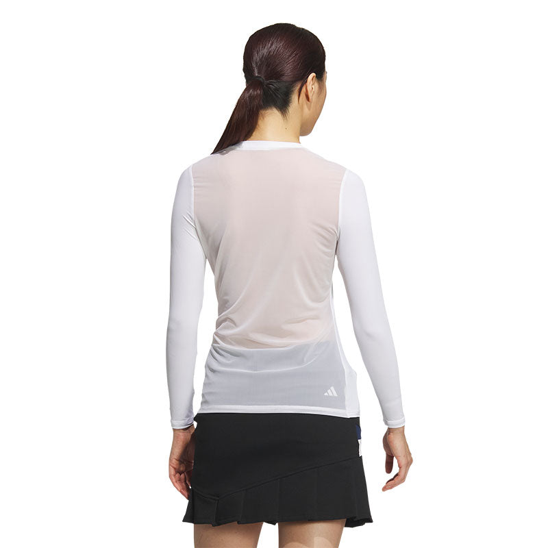 ADIDAS Mesh-Back Women's Long Sleeve Baselayer (White)