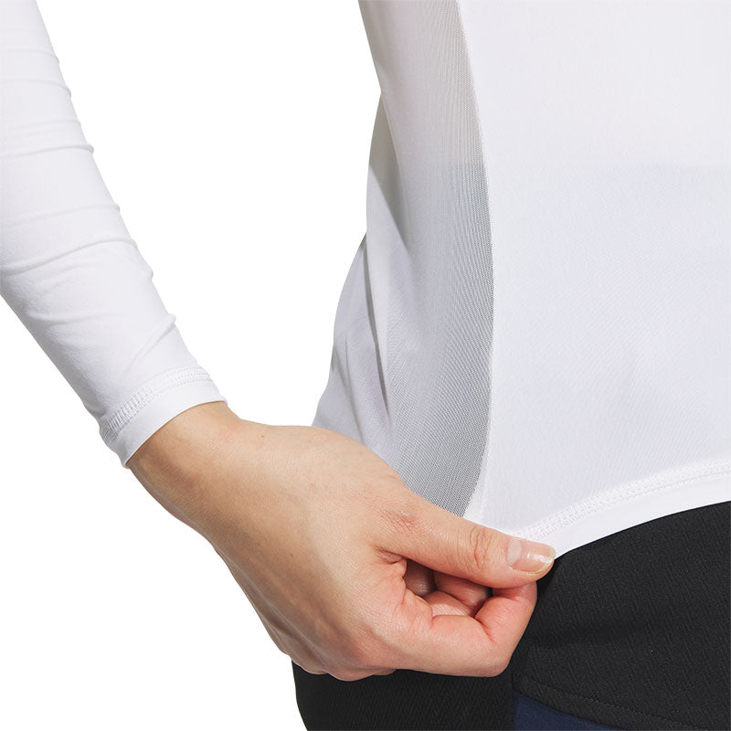 ADIDAS Mesh-Back Women's Long Sleeve Baselayer (White)