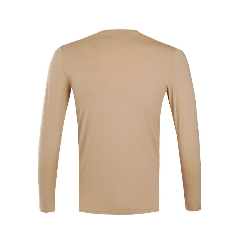 SPARMS Men's Round Neck Baselayer (Latte)