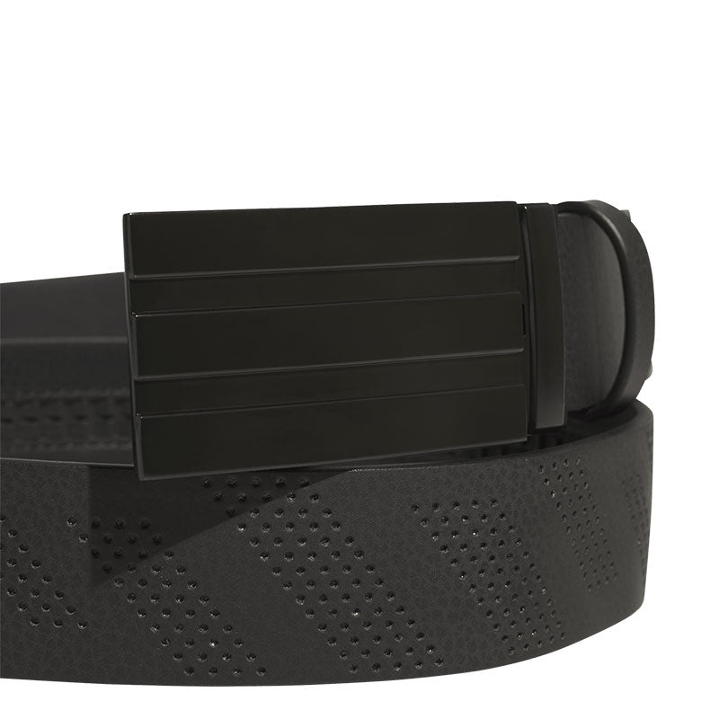 ADIDAS 3-Stripes Buckle PU Leather No Hole Men's Belt (Black)