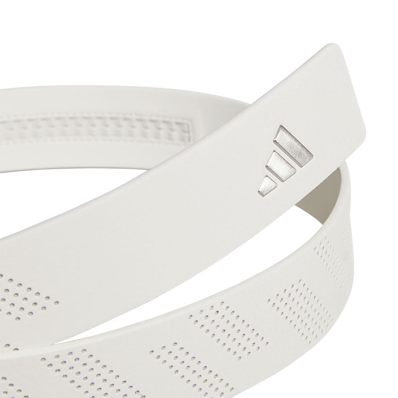 ADIDAS 3-Stripes Buckle PU Leather No Hole Men's Belt (White)