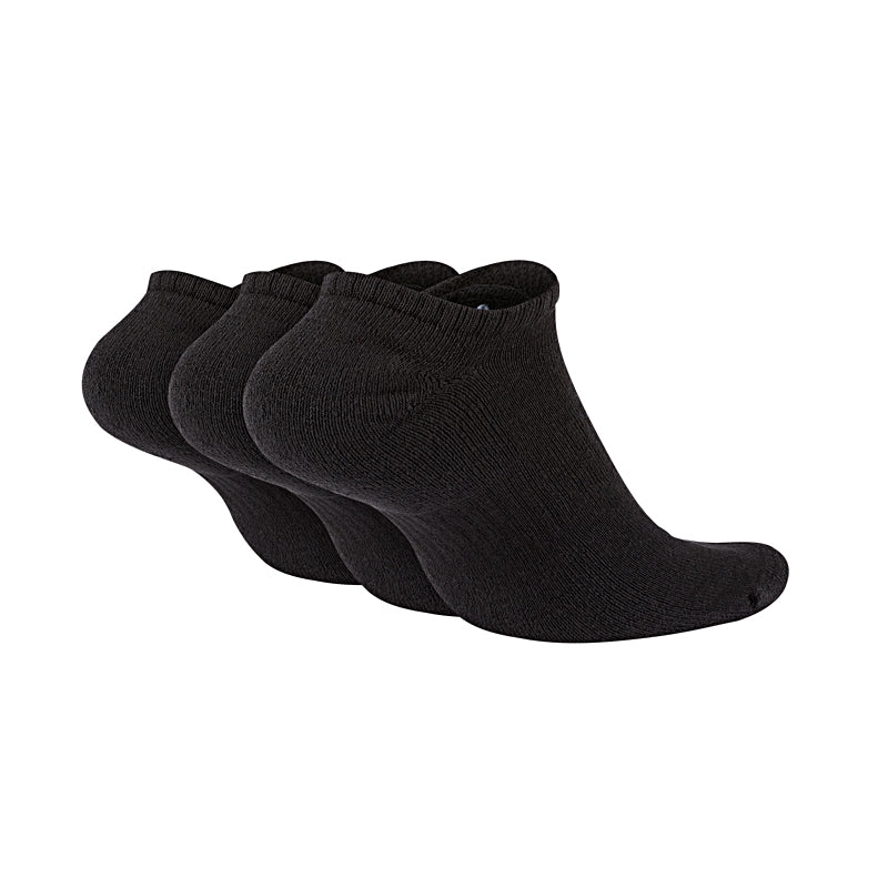 NIKE Cushioned 3-Pack Socks (Black)