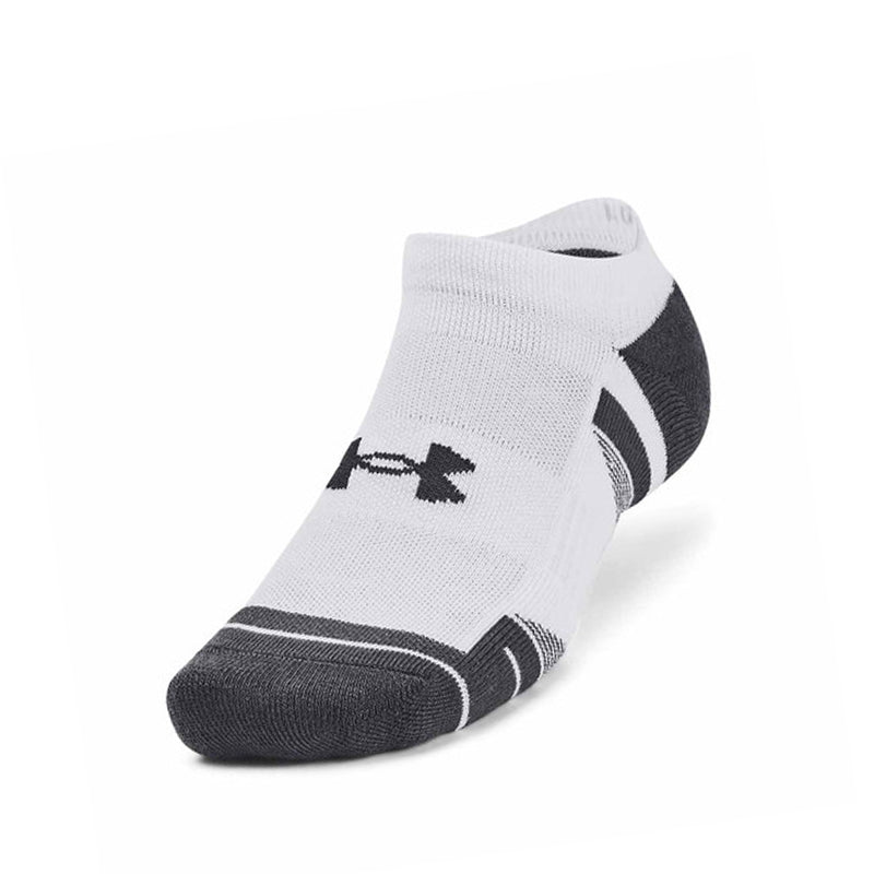 UNDER ARMOUR Performace 3-Pack No-Show Socks (White/Grey)