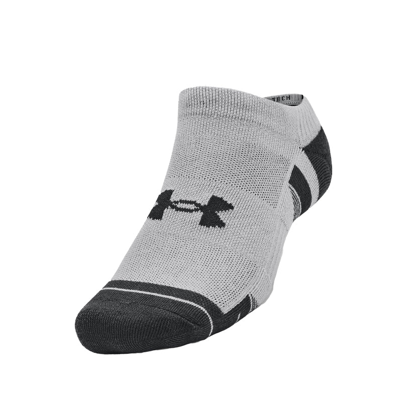 UNDER ARMOUR Performace 3-Pack No-Show Socks (White/Grey)