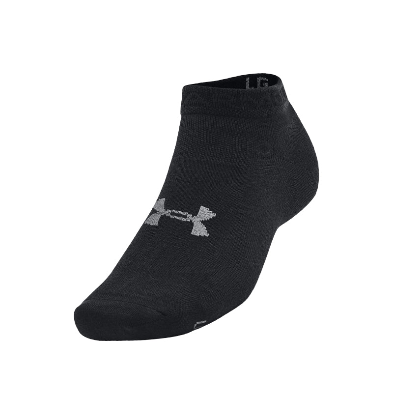UNDER ARMOUR Essential 3-Pack Unisex Low Socks (Black)