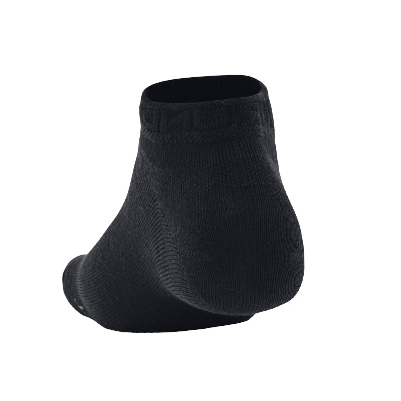 UNDER ARMOUR Essential 3-Pack Unisex Low Socks (Black)