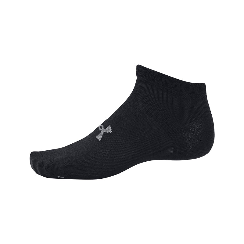 UNDER ARMOUR Essential 3-Pack Unisex Low Socks (Black)