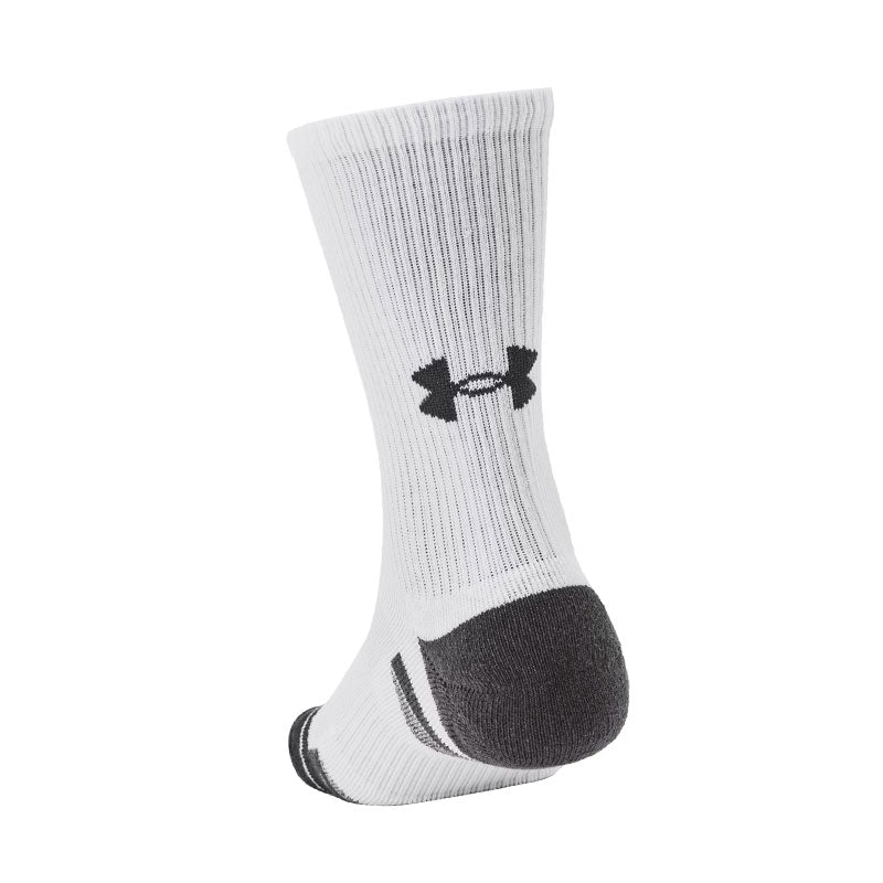 UNDER ARMOUR Performance Tech 3-Pack Unisex No Show Socks (White/Grey)