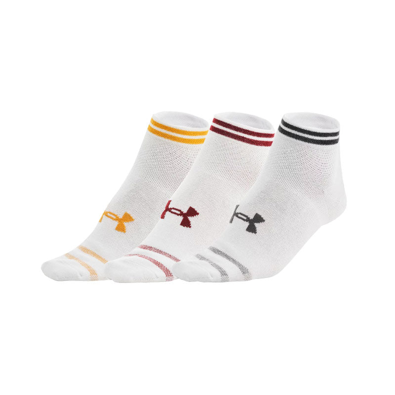 UNDER ARMOUR Essential 3-Pack Unisex Low Socks (White)