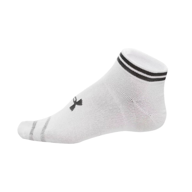 UNDER ARMOUR Essential 3-Pack Unisex Low Socks (White)