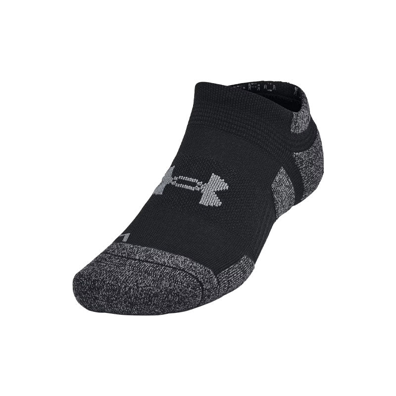 UNDER ARMOUR Performance Tech Pro 3-Pack Unisex No Show Socks (Black)