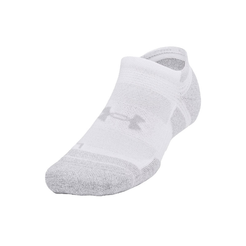 UNDER ARMOUR Performance Tech Pro 3-Pack Unisex No Show Socks (White)