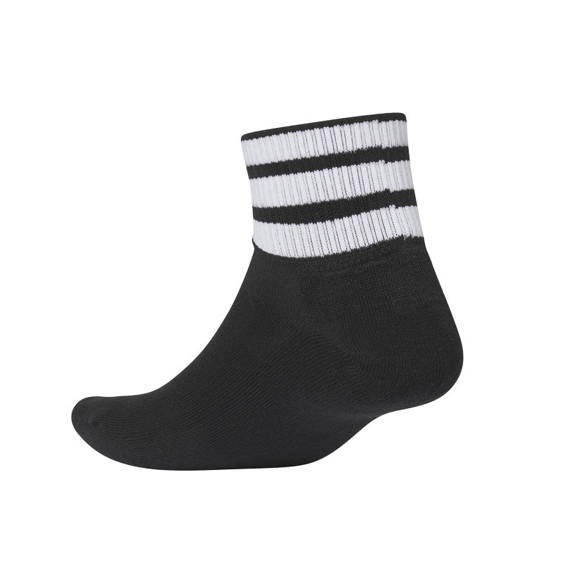 ADIDAS 3-Stripe Women's Ankle Socks (Black)