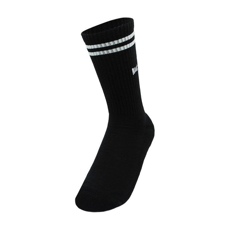 WAAC Stripe Men's Crew Socks (Black)
