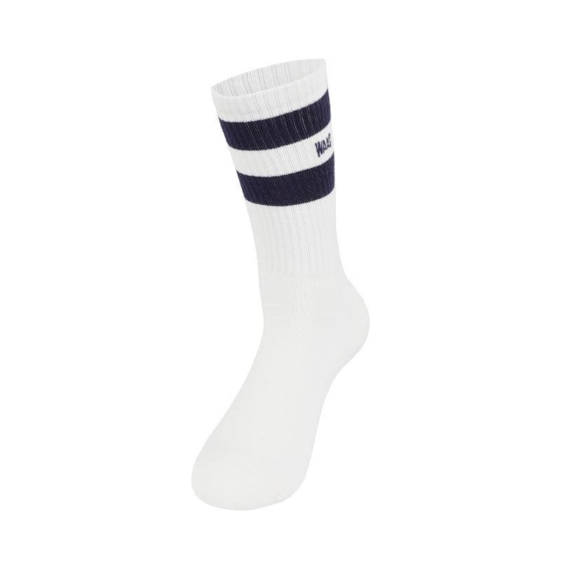 WAAC Stripe Men's Crew Socks (White/Blue)