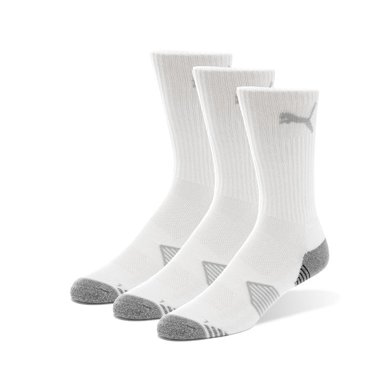 PUMA Essential Crew Cut 3-Pair Pack Socks (White)