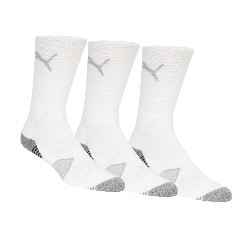 PUMA Essential Crew Cut 3-Pair Pack Socks (White)