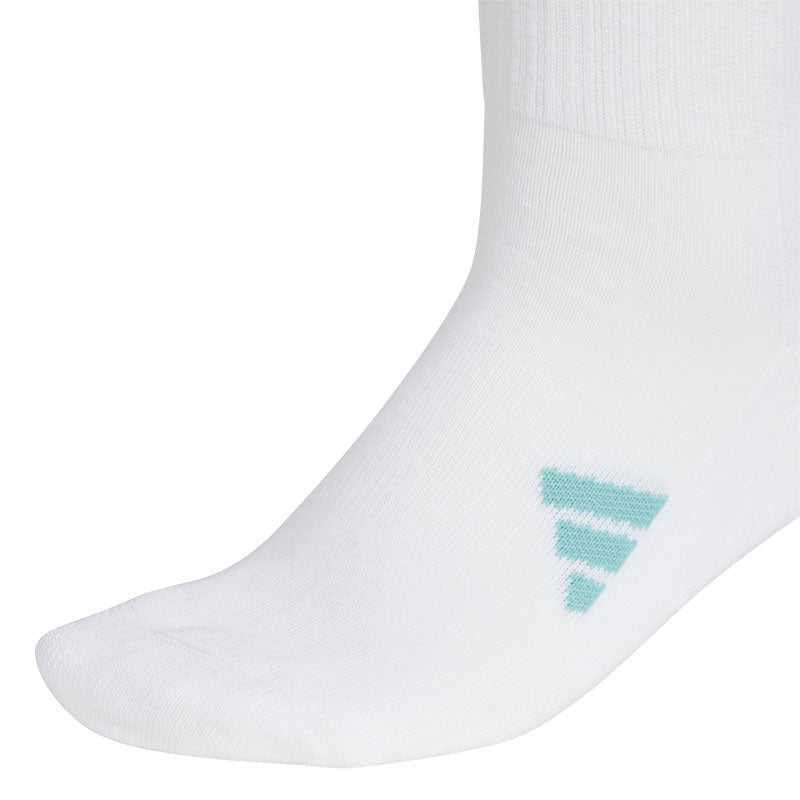 ADIDAS 3-Stripes Women's Crew Socks (White/Mint)