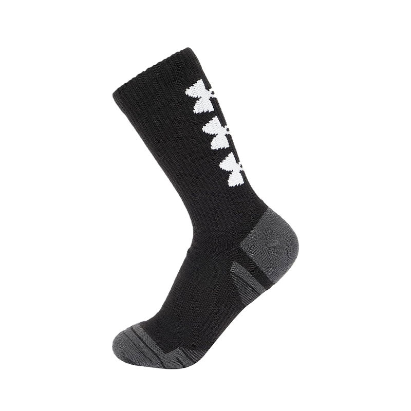 UNDER ARMOUR Performance Tech 3-Pack Unisex Crew Socks (Black/Black)