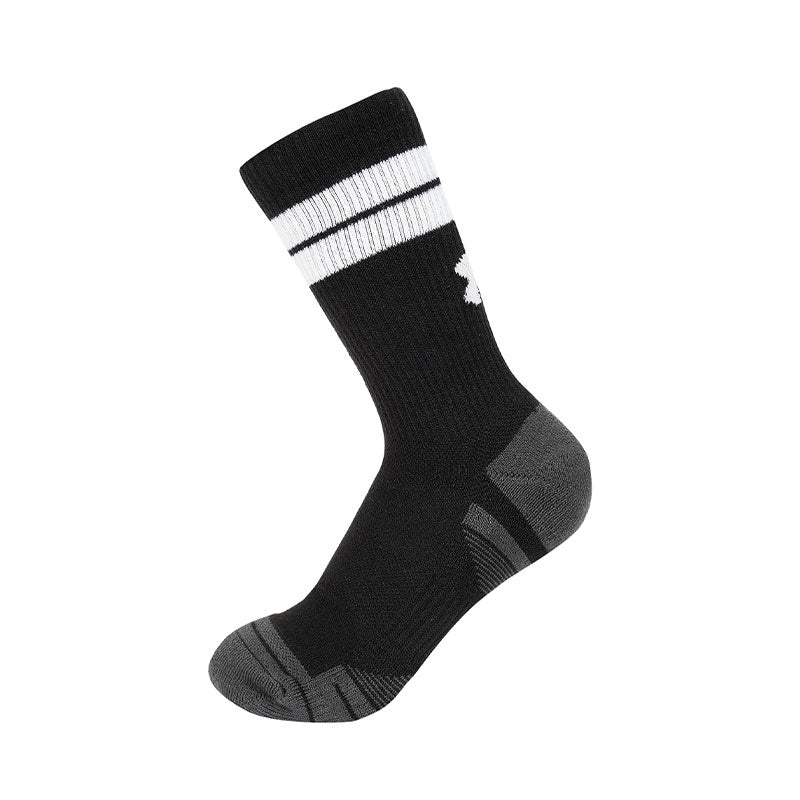 UNDER ARMOUR Performance Tech 3-Pack Unisex Crew Socks (Black/Black)