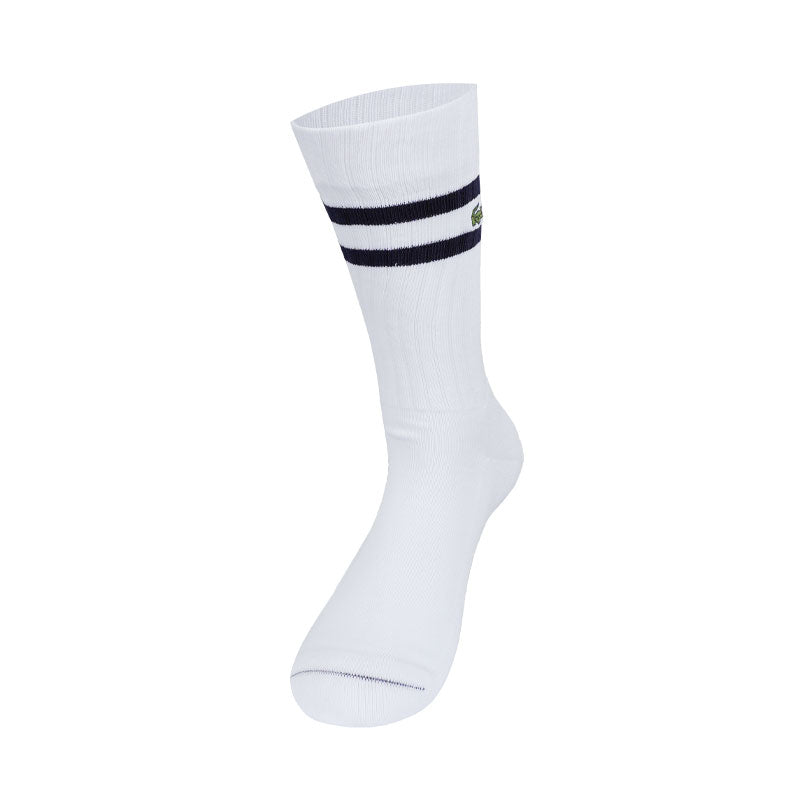 LACOSTE Ribbed Cotton Socks (Navy/Flour)