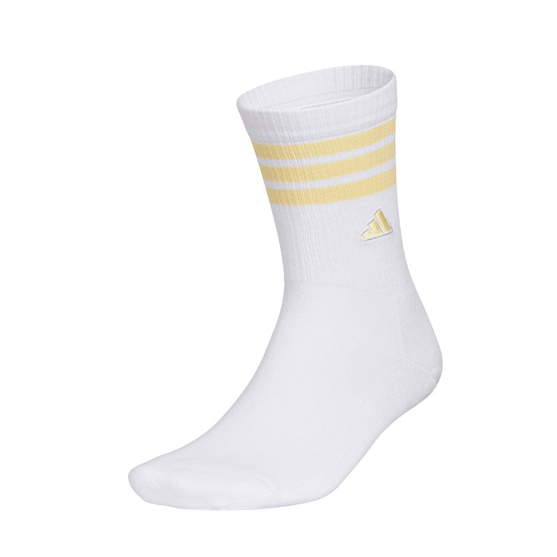 ADIDAS 3-Stripes Women's Crew Socks (White/Orange)
