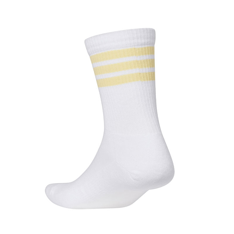 ADIDAS 3-Stripes Women's Crew Socks (White/Orange)