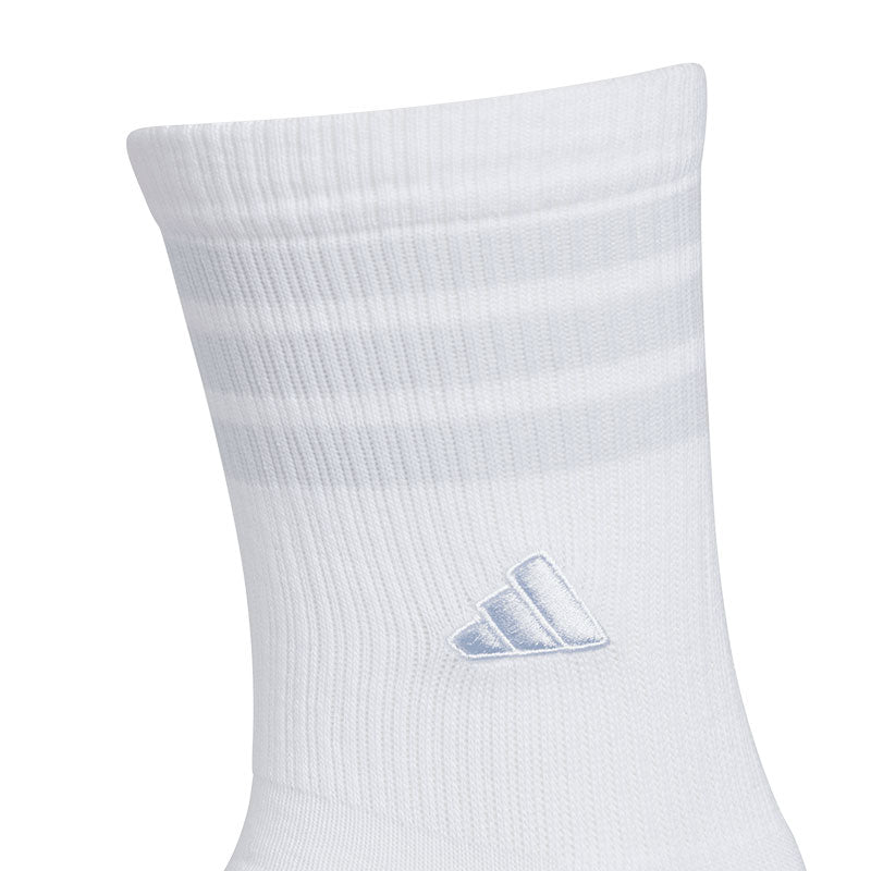 ADIDAS 3-Stripes Women's Crew Socks (White/Sky)