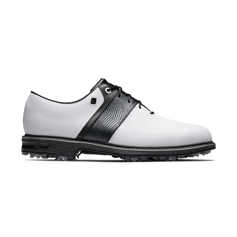 FOOTJOY Premiere Packard Lace Men's Spiked Shoes (White/Black)