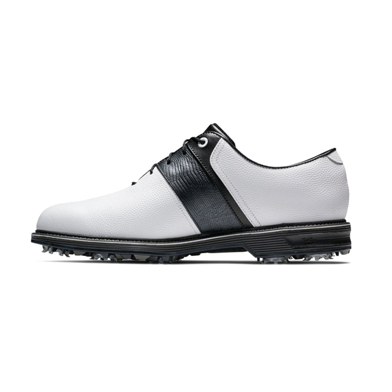 FOOTJOY Premiere Packard Lace Men's Spiked Shoes (White/Black)