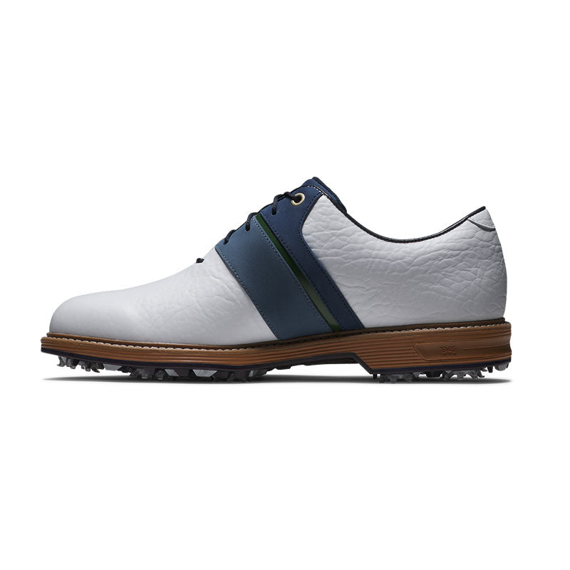 FOOTJOY Premiere Series Packard LX Men's Spiked Shoes (White/Navy/Tan)