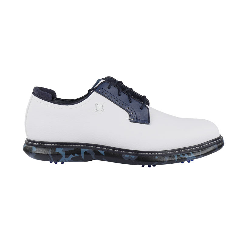 FOOTJOY Traditions Blucher Men's Spiked Shoes (White/Navy/Multi)