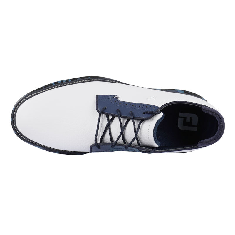 FOOTJOY Traditions Blucher Men's Spiked Shoes (White/Navy/Multi)