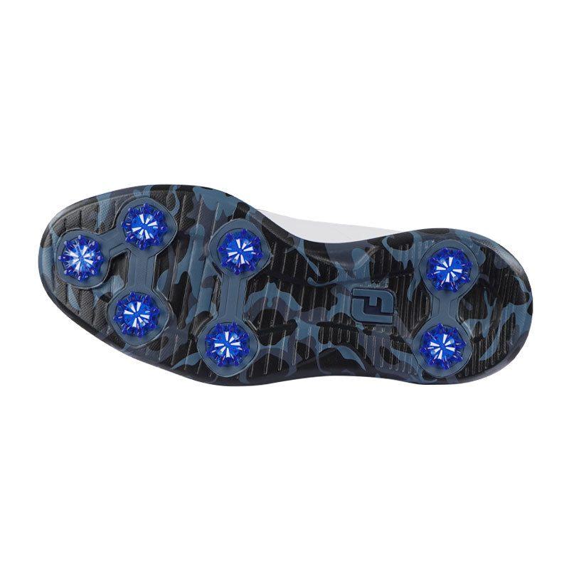 FOOTJOY Traditions Blucher Men's Spiked Shoes (White/Navy/Multi)