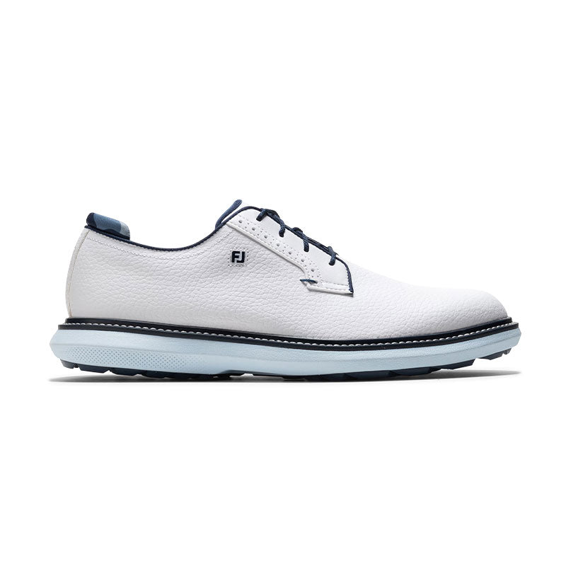 FOOTJOY Traditions Men's Spikeless Shoes (White/Navy/Blue)