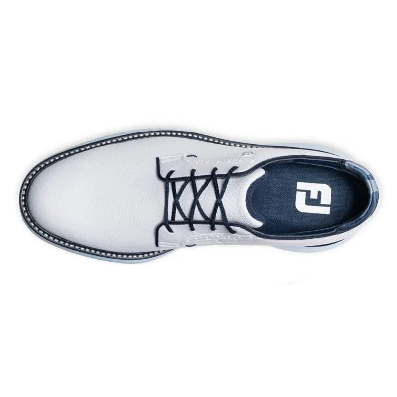 FOOTJOY Traditions Men's Spikeless Shoes (White/Navy/Blue)