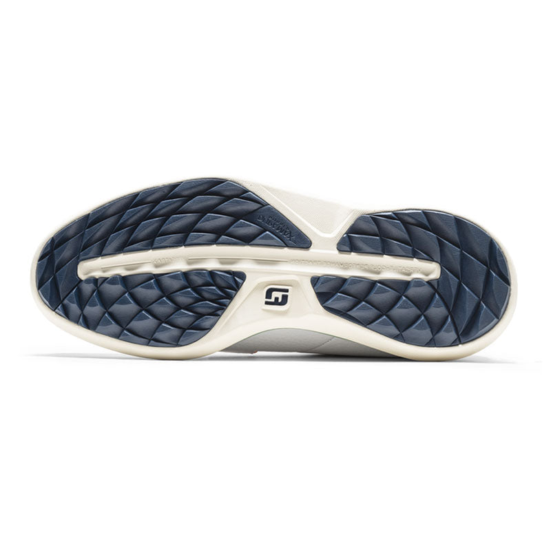 FOOTJOY Traditions Men's Spikeless Shoes (White/Navy/Teal)
