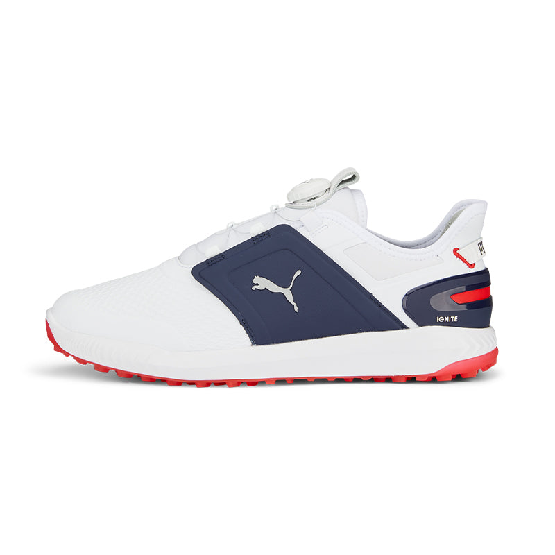 PUMA IGNITE ELEVATE Men's Spikeless Shoes (White/Navy)