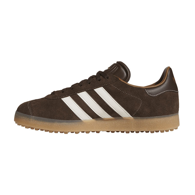 ADIDAS Gazelle Unisex Spikeless Shoes (Brown/White/Gum)