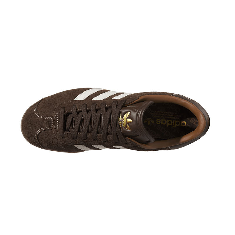 ADIDAS Gazelle Unisex Spikeless Shoes (Brown/White/Gum)