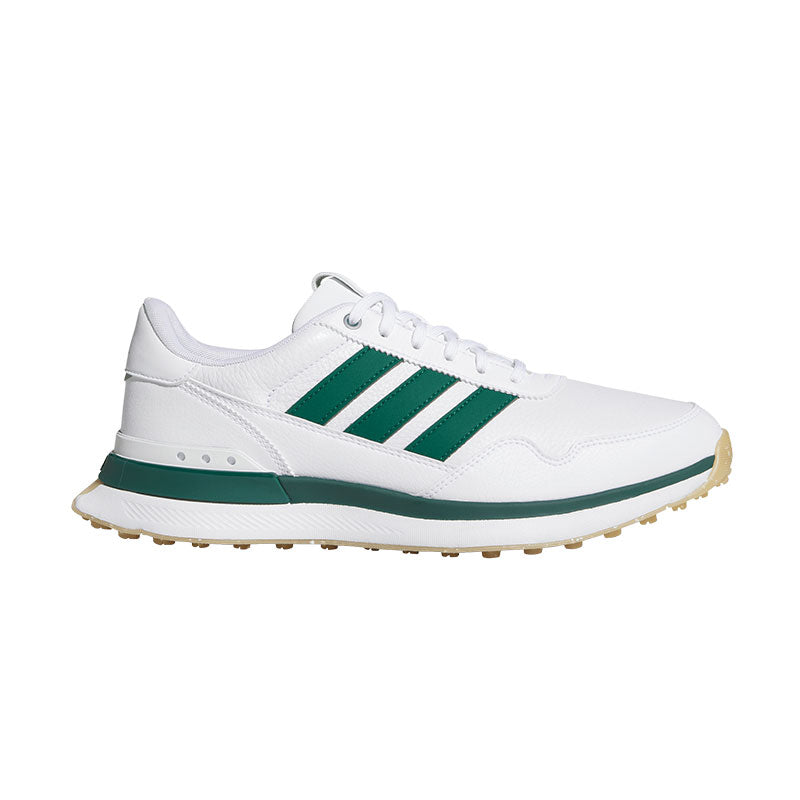 ADIDAS S2G Men's Leather Spikeless Shoes (White/Green)