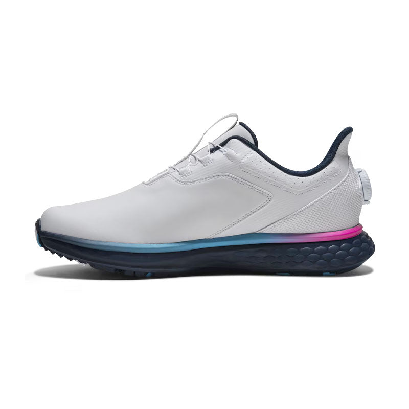 FOOTJOY FJ Pulse Men's BOA Spiked Shoes (White/Navy/Pink)