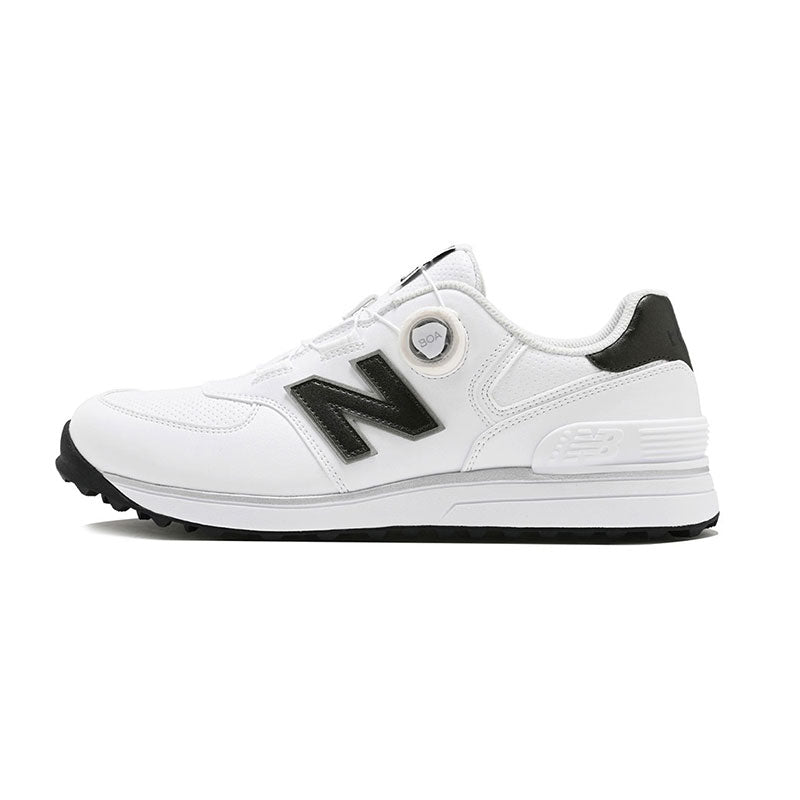 NEW BALANCE 574 V4 BOA Men's Spikeless Shoes (White/Grey)