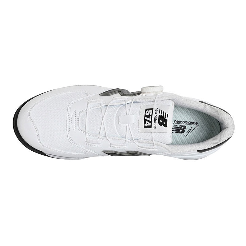 NEW BALANCE 574 V4 BOA Men's Spikeless Shoes (White/Grey)
