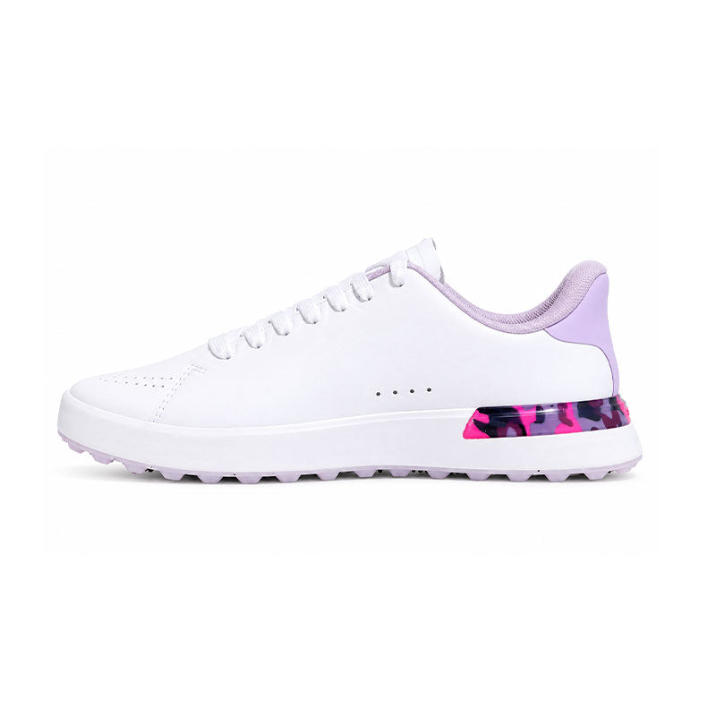 GFORE G.112 Embossed Heart Men's Spikeless Shoes (Snow/Orchid)