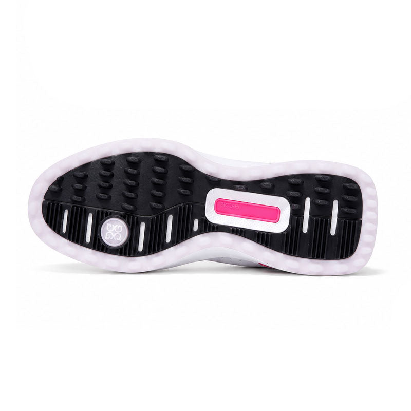 GFORE G.112 Embossed Heart Men's Spikeless Shoes (Snow/Orchid)
